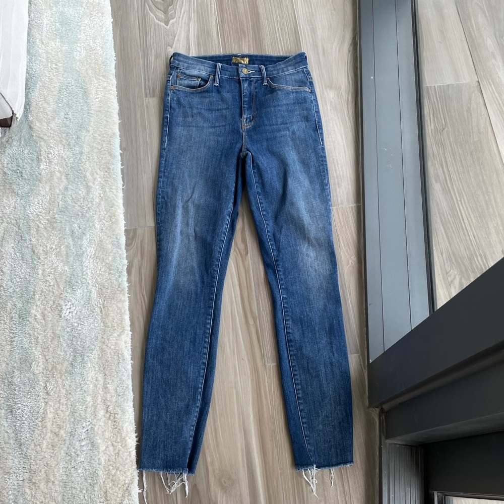 Mother High Waister Looker Ankle Frey Jeans